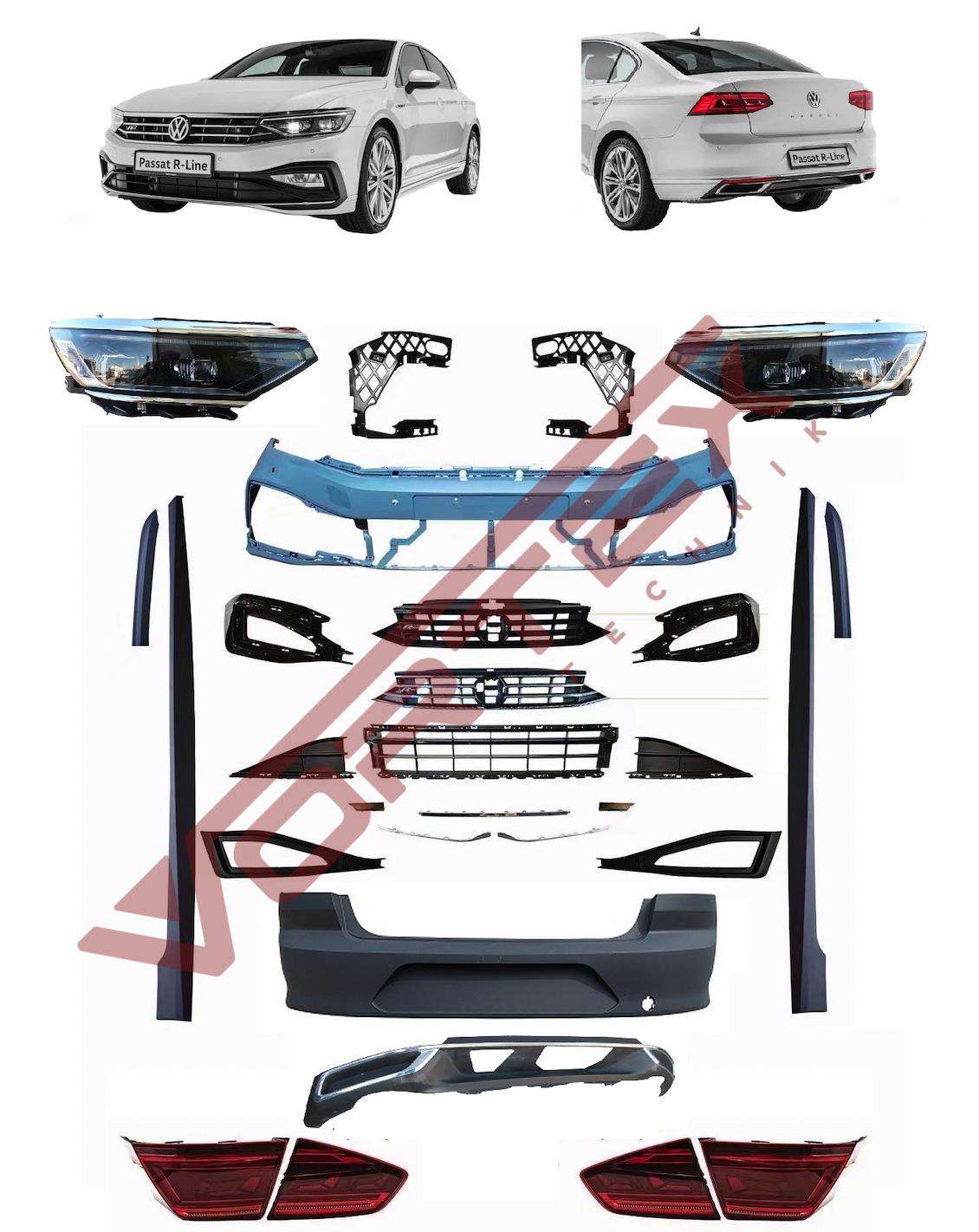 Volkswagen Passat B8 2015-2019 Facelift B8.5 2020- R-Line Dönüşüm Seti
