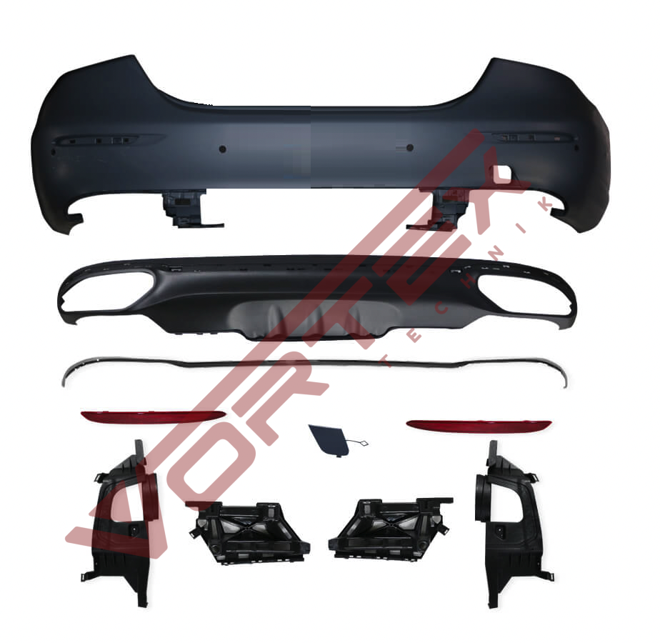 Mercedes E-Serisi W213 2020-2022 Exclusive Arka Tampon Seti , 2138854903