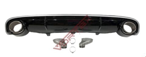 Audi A7 2010-2014 RS7 Arka Tampon Difüzör Seti