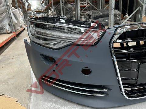 Audi A6 C7 2012-2015 için C7PA 2015-2017 Görünüm Matrix Far Takımı (Tampon değişmeyen model)