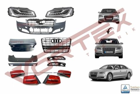 Audi A8 D4 2010-2013 için Facelift D4PA 2014- W12 Dönüşüm Seti