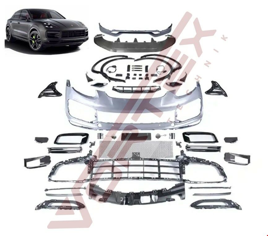 Porsche Cayenne (958.1) 2011-2015 Yeni (9Y0) 2018-2022 Turbo Dönüşüm Seti Ön Tampon