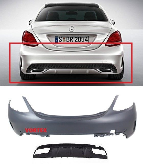 Mercedes C-Serisi W205 2014-2018 OEM AMG Body Kit Arka Tampon