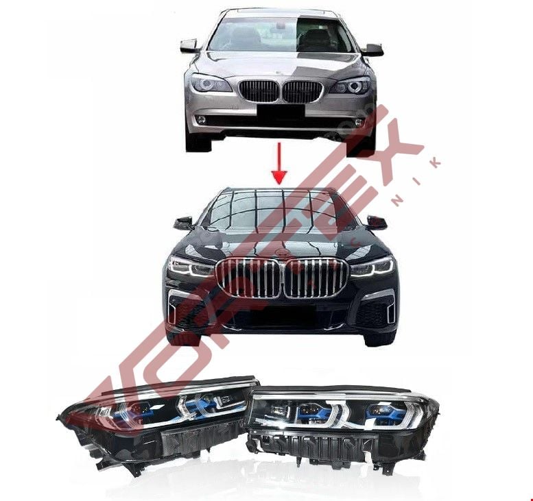 BMW 7 Serisi F01/F02 2009-2013 Dönüşüm Facelift G11/G12 2019- Lazer Far Seti