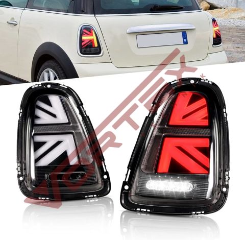 MINI R56 R57 R58 R59 2006-2011 Union Jack Bayraklı Stop Takımı, (Füme Detay)