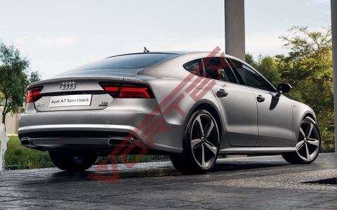 Audi A7 2015-2017 OEM S-Line Arka Tampon Difüzörü