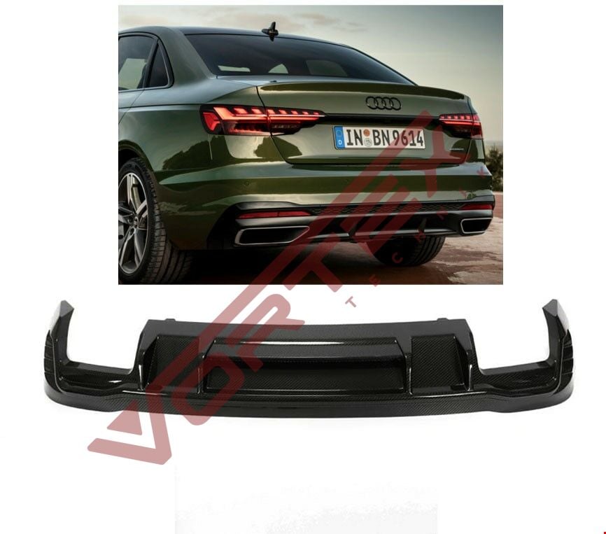Audi A4 B9PA 2020-2023 OEM S-Line Arka Tampon Difüzörü