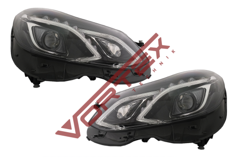 Mercedes E-Serisi W212 2009-2012 için Facelift 2013-2016 Led Far Dönüşüm Seti