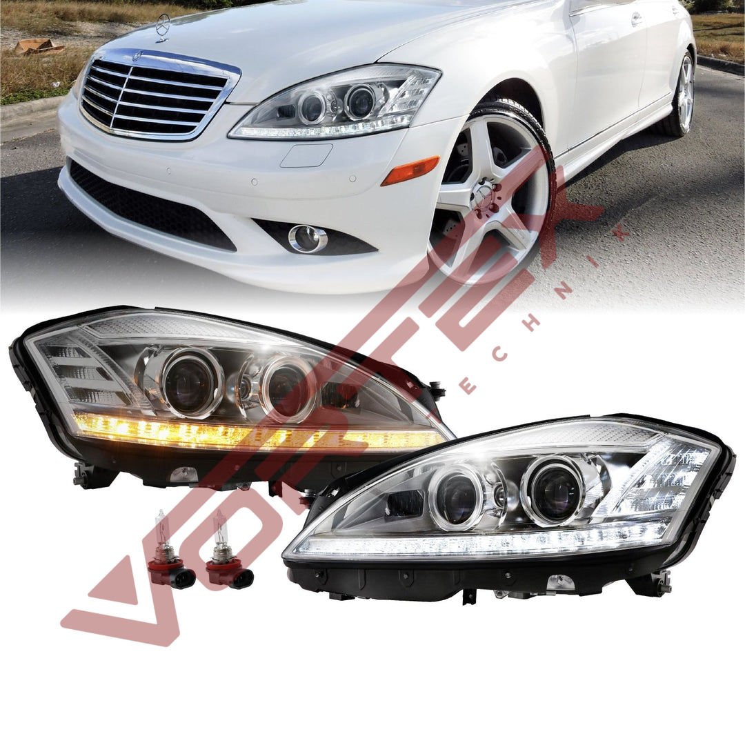 Mercedes S-Serisi W221 2006-2010 için Facelift W221 2010-2012 Far Dönüşüm Seti