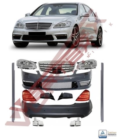 Mercedes S-Serisi W221 2006-2010 için Facelift 2010-2012 S65 AMG Dönüşüm Seti