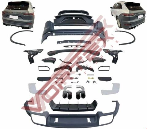 Porsche Cayenne (958.2) 2015-2017 için Yeni (9Y0) 2018-2022 Turbo Dönüşüm Seti Arka Tampon