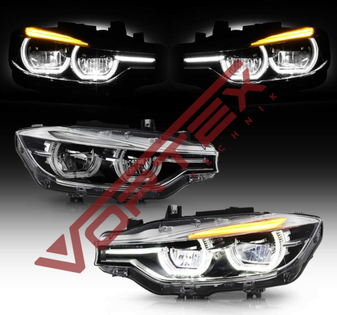 BMW 3 Serisi F30 2012-2015 Xenon farlar için Full Led F30 LCI Far Dönüşüm Seti