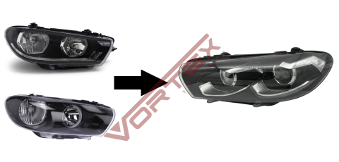 Volkswagen Scirocco 2009-2017 Halojen farlar için Facelift Full Led Far Takımı