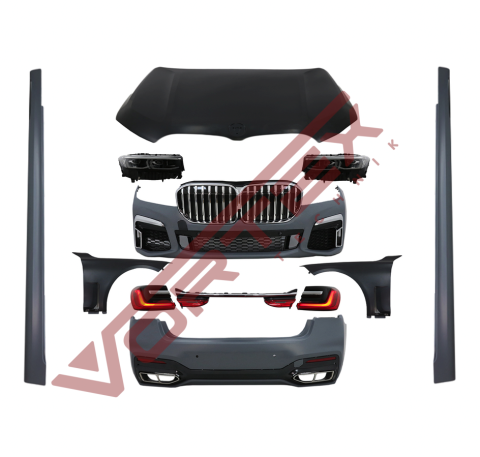 BMW 7 Serisi G11/G12 2015-2018 için Facelift 2019-2022 Dönüşüm Seti