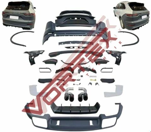 Porsche Cayenne (958.2) 2015-2017 için Yeni (9Y0) 2018-2022 Turbo Ön Tampon Seti Arka Tampon